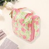 Unique Bargains Women's Flowers Travel Organizer Toiletry Bag Rose Red 1 Pc - image 3 of 3