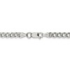 Black Bow Jewelry 5.5mm, Sterling Silver Solid Pave Curb Chain Necklace - 4 of 4