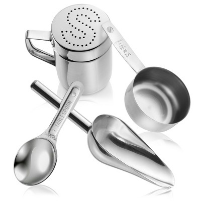 Juvale Stainless Steel Measuring Cup And Spoons Set, Us And Metric  Measurements (11 Sizes) : Target