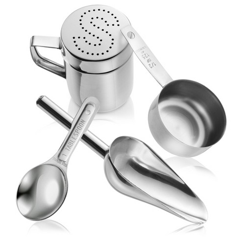 Hastings Home 5-Piece Stainless Steel Measuring Spoon Set in the