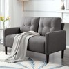 MAYEERTY 51.2" Modern Loveseat Couch for Small Spaces - Simple Stylish Design Sofa for Living Room, Apartment, Office & Cafe - 2 of 4