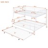 Full XL Over Queen Metal Bunk Bed with Twin Size Trundle, White - 4 of 4