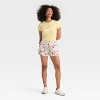 Women's "La Dolce Vita" Printed Graphic Boxer Shorts - Off-White - 3 of 3