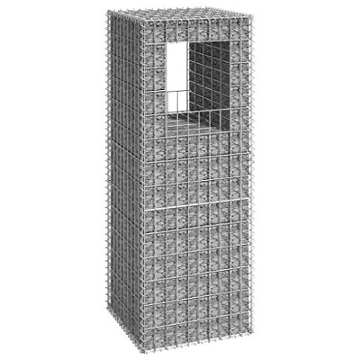 vidaXL Gabion Basket Post 19.7"x19.7"x55.1" Iron