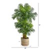 Nearly Natural 6-ft Hawaii Artificial Palm Tree in Handmade Natural Cotton Multicolored Woven Planter - 2 of 4