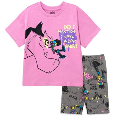 Marvel Moon Girl And Devil Dinosaur Big Girls Oversized T-shirt And Shorts Outfit  Set Purple / Black 14-16 : Target