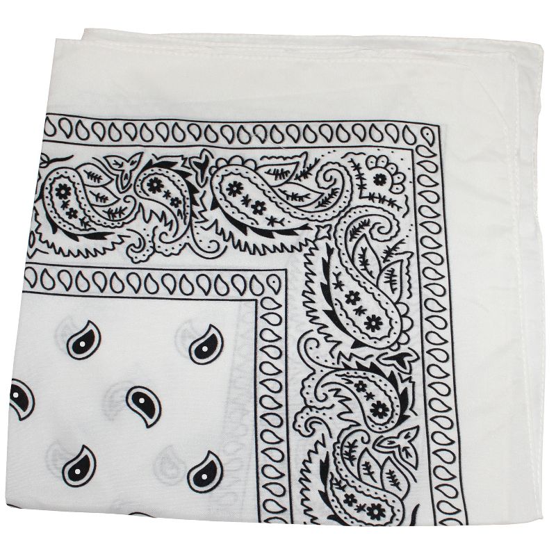 Mechaly Pack of 4 X-Large Paisley Cotton Printed Bandana - 27" x 27", 1 of 4