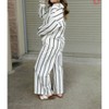 Women's Stripe Straight Leg Pants - MIOU MUSE - 3 of 4