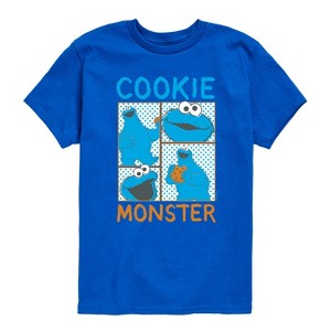 Boys' - Sesame Street - Cookie Monster Grid Short Sleeve Graphic T-Shirt - 1 of 4