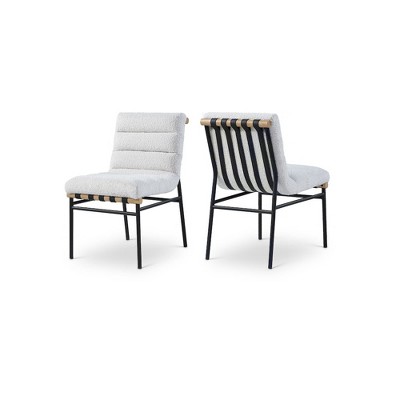 Meridian Furniture,Burke Vegan Leather Dining Chair, Set of 2