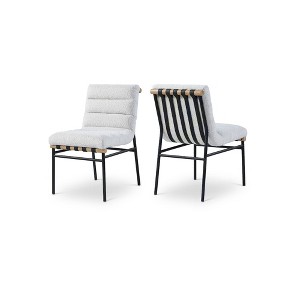 Meridian Furniture,Burke Vegan Leather Dining Chair, Set of 2 - 1 of 4