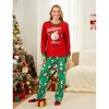 Christmas Family Pajama Set Red Pajamas with Santa Claus Print and Christmas Stocking - 4 of 4