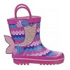 Laura Ashley Girls Mermaid design Rain Boots with Loops - 2 of 4
