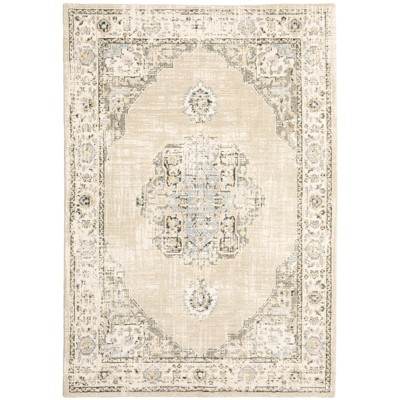 Oriental Weavers Andorra 303D0 Beige/ Ivory Indoor Area Rug - 1'10" x 3'2"