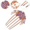 Unique Bargains Women's Rhinestone Inlaid Flower Hair Side Comb 3.54"x2.76" 1 Pc - image 3 of 4