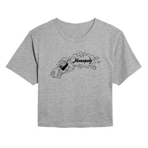 Women's - Monopoly - Racing Horizontal Chest Cropped Graphic T-Shirt - 1 of 4