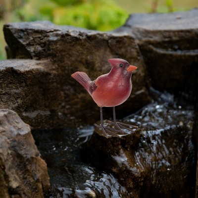 Charming Red Cardinal Resin Figurine for Shelf or Patio