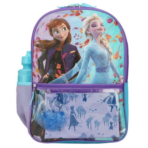 Disney Frozen Backpack and Lunch Bag Set - Disney School Supplies Bundle  with 16 Inch Frozen Backpack, Insulated Lunch Box, Water Bottle, Stickers