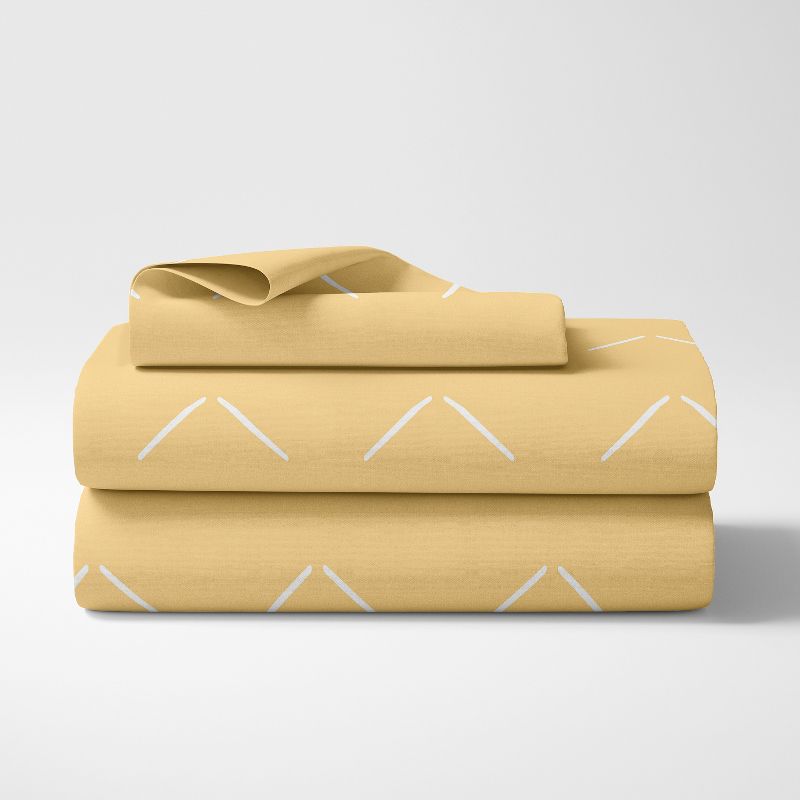 Sweet Jojo Designs Gender Neutral Unisex Kids Twin Sheet Set Woodland Arrow Yellow and White 3pc, 3 of 6