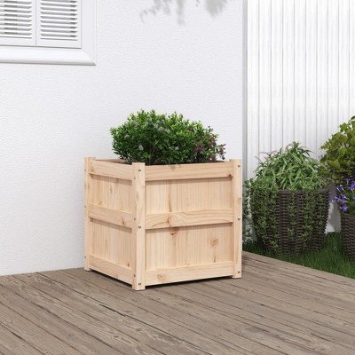 vidaXL Garden Planter 19.7"x19.7"x19.7" Solid Wood Pine
