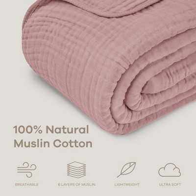 Muslin Cotton Blanket for Adults, Extra Large Twin