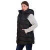 Women's Long Puffer Vest with Hood - S.E.B. By SEBBY - 2 of 4