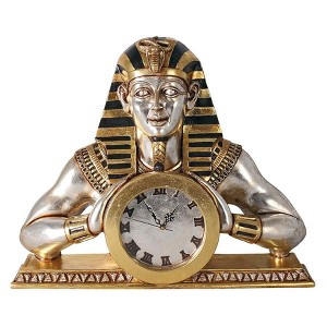 Design Toscano Temple of Heliopolis: Egyptian Mantel Clock Statue - 1 of 4