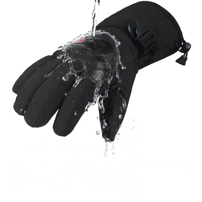Alpine Swiss Mens Waterproof Gauntlet Snow Ski Gloves Winter Sport Snowboarding Windproof Warm 3M Thinsulate, 3 of 10