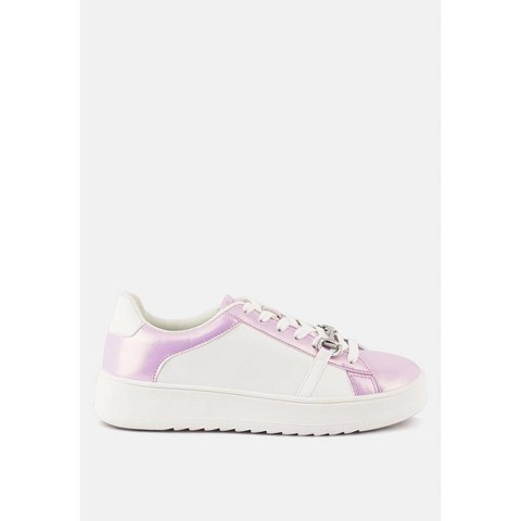 Женские кроссовки London Rag Womens Nemo Contrasting Metallic Faux Leather Sneakers 7
