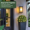 2PCS-16‘’/20‘’ Artificial Plant Topiary Ball, Pre-Lit Artificial Topiary Plant With 8 Mode, 30 LED Lights, Battery Operated,and Remote Control - 4 of 4