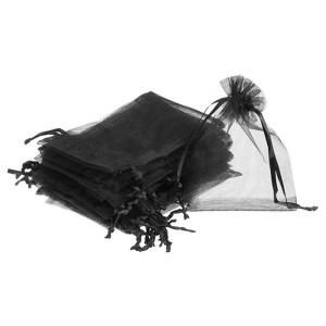 Unique Bargains Drawstring Mini Gift Candy Christmas Party Wedding Organza Bags 50 Pcs - 1 of 4