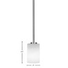 Toltec Lighting Atlas 1 - Light Pendant in  Graphite with 4" White Muslin Shade - 2 of 2