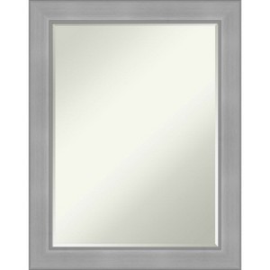 Amanti Art Vista Brushed Nickel Petite Bevel Bathroom Wall Mirror 28.25 x 22.25 in. - 1 of 4