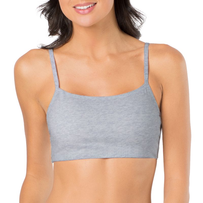 Fruit of the Loom Women's Spaghetti Strap Cotton Sports Bra 6-Pack, 3 of 13
