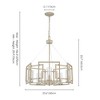 Rennnsan Mirelen 23" W 5 -Light Glass Dimmable Classic Geometric Chandelier in Brushed Champagne - 3 of 4