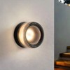 Rennnsan Velden 5" W Hardwired Round Orange / Green / Smoke Glass Modern LED Dimmable Wall Sconce - 2 of 4
