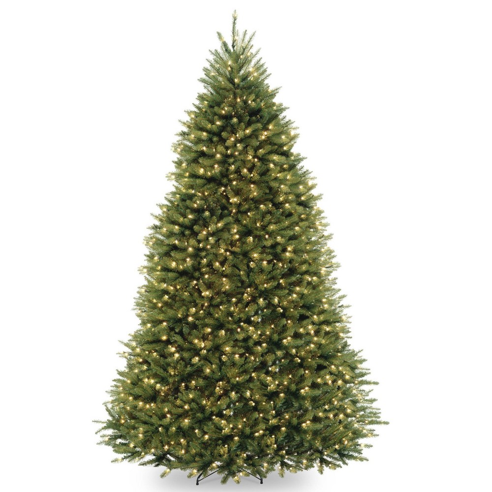 National Tree 10' Dunhill Fir Hinged Tree with 1200 Low Voltage Dual Led Lights with 9 Function Footswitch