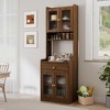 Lycvki Freestanding Kitchen Buffet Sideboard Coffee Bar Cabinet with Microwave Stand - 3 of 4
