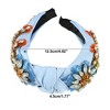 Unique Bargains Women's Bling Vintage Flowers Rhinestone Flannel Wide Edge Headband 4.92"x1.77" 1 Pc - 4 of 4