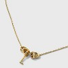 14K Gold Dipped Cubic Zirconia Rondelle Initial Necklace - A New Day™ Gold - 4 of 4