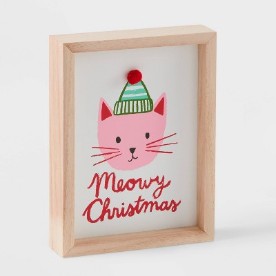 Meowy Christmas Cat Shadow Box - Wondershop™