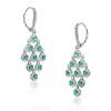 Guili Sterling Silver Plated Chandelier Earrings with Cubic Zirconia – A Sophisticated and Sparkling Statement Piece for a Glamorous, Timeless Look. - 4 of 4