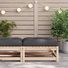 vidaXL Patio Footstool with Cushion Solid Wood Pine - 3 of 4