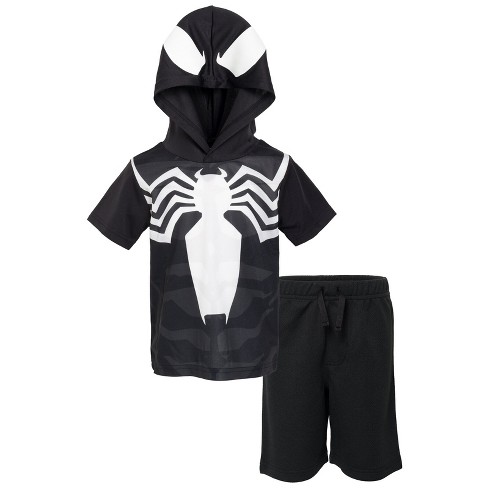 Marvel Spider-man Venom Little Boys Athletic T-shirt Mesh Shorts