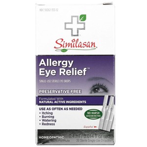 Similasan Allergy Eye Relief Eye Drops, 20 Sterile Single-Use Droppers, 0.014 fl oz (0.4 ml) Each - 1 of 4