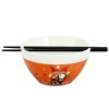 Hello Kitty Badtz Maru Orange and White 20 oz Ramen Bowl with Chopsticks - 2 of 4