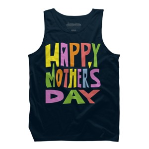 Men's Design By Humans Happy Mother's Day Colorful Text By Yunta Tank Top - 1 of 2