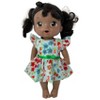 Doll Clothes Superstore Blue Dress With Flowers Fits 14 Inch Baby Alive And Little Baby Dolls - 3 of 4