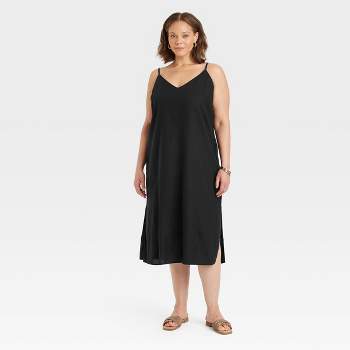 Women's Linen Slip Dress - A New Day™