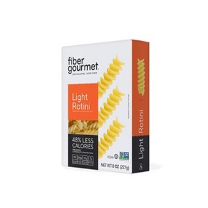 Fiber Gourmet  – Light Rotini Pasta - Low Net Carb, Fiber-Rich, Low Calorie, Healthy Pasta - Made in Italy, Kosher, Vegan, Non-GMO - 8 Oz, Pack of 12 - 1 of 4